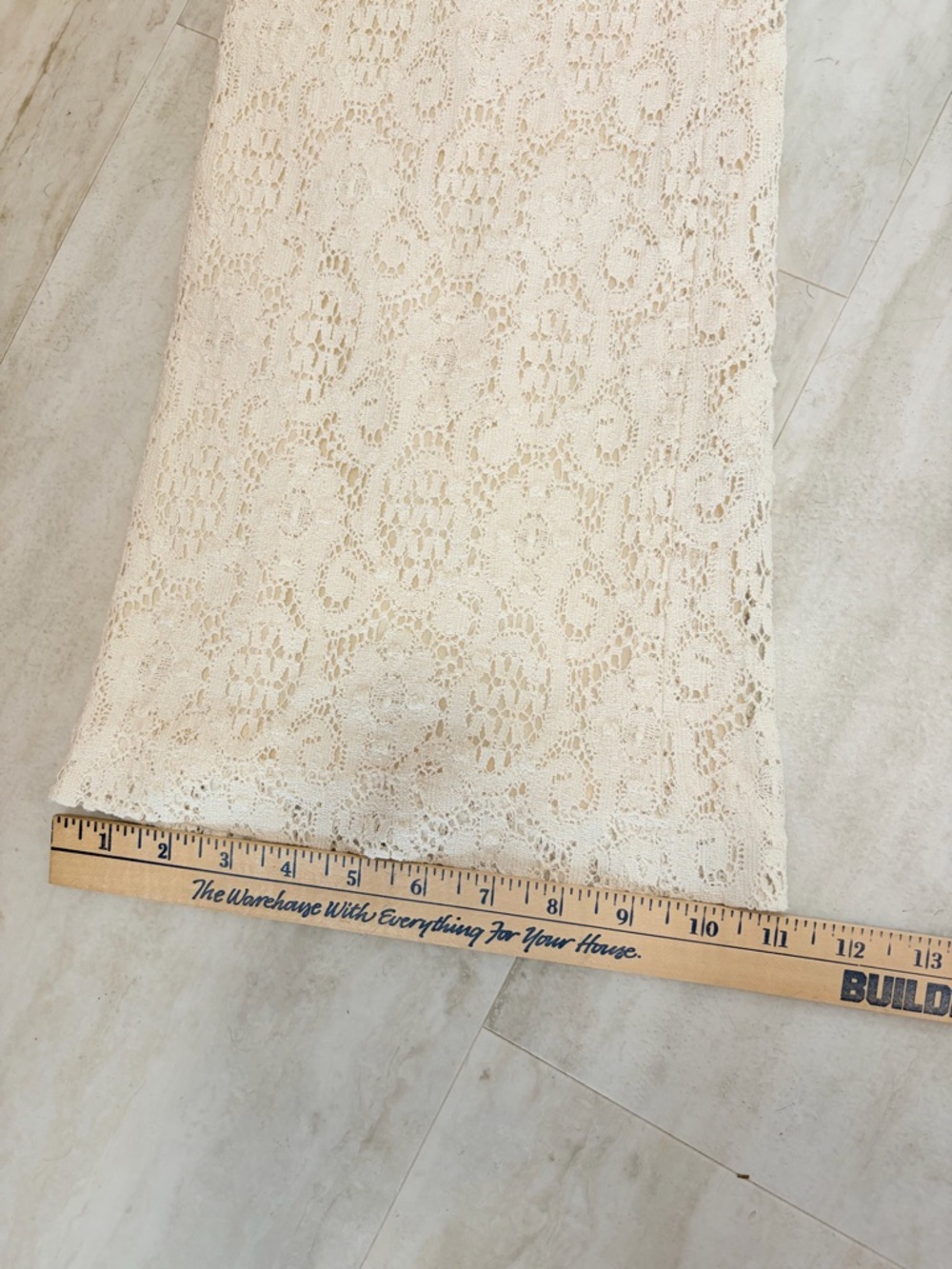 Vintage KORS Cream Lace Flare Pants • Boho Bridal Festival Statement Pants - Picture 10 of 12